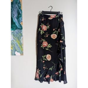Fashion Union Floral Midi Skirt